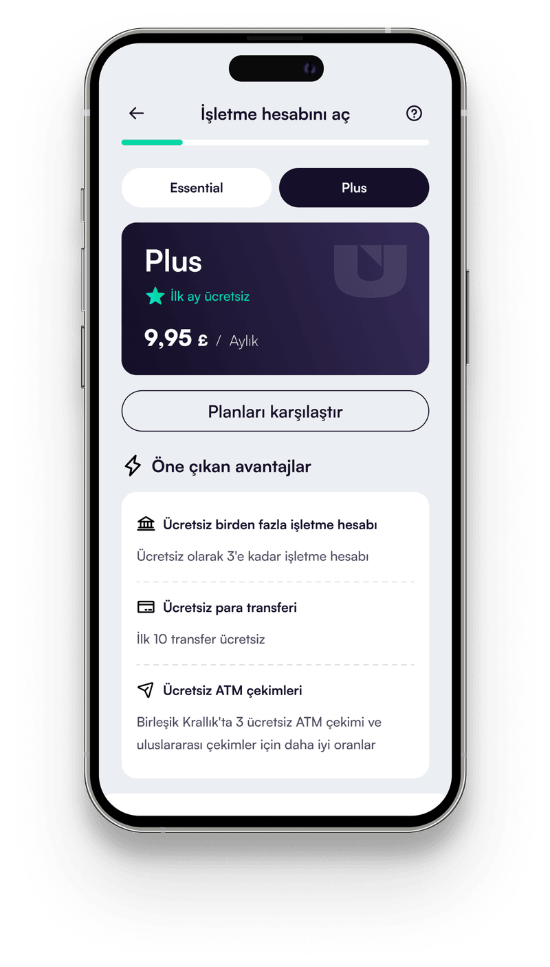 RUUT app — Open your business account screen
